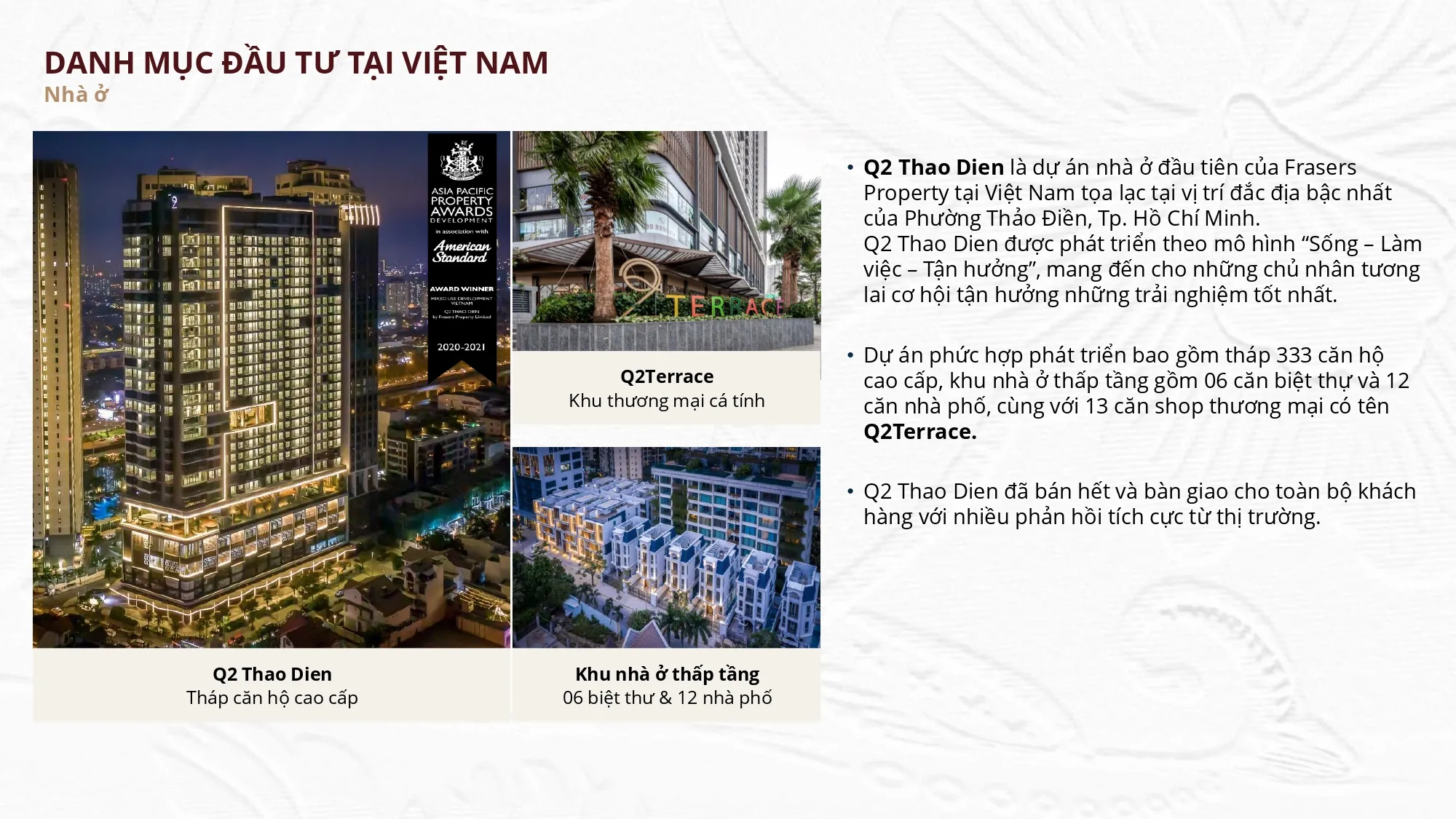 Dự án nhà ở của Frasers tại Việt Nam